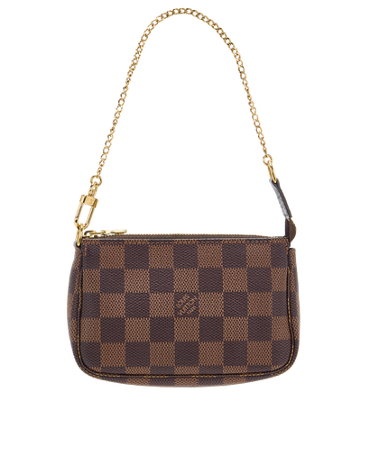 Mini Pochette Accessoires, &pound;410, Handbags, Brown, Canvas, Front view